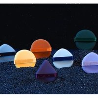 Set 7 Bureti de Machiaj Flippy, Reutilizabili, Utilizare Umeda sau Uscata, Powder Puff, 5.5 x 5.5 x 0.9 cm, Multicolor