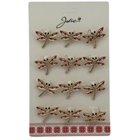 Set 12 Brose Martisor Primavara, Jolie, Model Libelula cu Motiv Traditional si Pietre