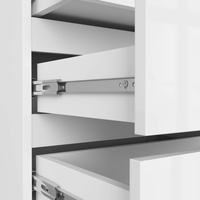 Noptiera cu 3 sertare, PAL laminat 16 mm, 60x35x57 cm, alb
