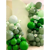 Set 12 Baloane, Flippy, din Latex Standard, 30 cm, Verde