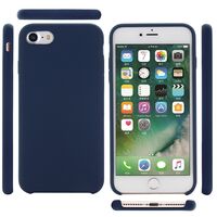 Husa protectie Vafy compatibila cu Apple iPhone 7/8/SE 2020 Liquid Silicone Case Albastru Inchis