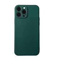 Husa pentru Apple iPhone 14 Plus Vafy, Liquid Silicone, cu Microfibra pe interior, Protectie Antisoc, Dark Green, Verde inchis
