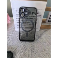 Husa de Protectie Compatibil cu iPhone 16 Plus, Vafy, Incarcare Wireless, Tehnologie Magsafe, Carcasa din TPU/ PC, Protectie Camera, Antisoc, Antizgariere, Gri - Transparent