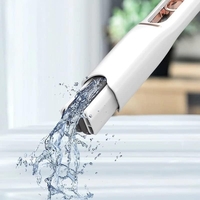 Mop de Mana Flippy, Mini-Portabil, cu Sistem de Stoarcere, Dispozitiv de Curatat Manual, cu Burete Absorbant, din PVA, 29.5 x 15.5 cm, 3 Rezerve, Alb