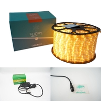 Instalatie Craciun, 42 m, 1008 Led-uri ,Furtun Luminos, Alb cald, 8 jocuri de lumini, Transformator, Sectionabila, 220 V, Vafy