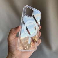 Husa MagSafe Silicone Acryl pentru iPhone 14 Pro Max, Vafy, ambalaj Blister Transparenta