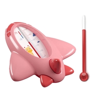Termometru pentru Baie, Flippy, Plutitor, Rezistent la apa, Multifunctional, Model Avion, 11x10x4 cm, Roz