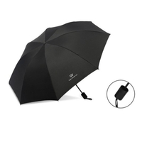 Umbrela, Flippy, Protectie UV Soare, Protectie Ploaie, Pliabila, din Vinil si Otel, 96 x 67 cm, Negru