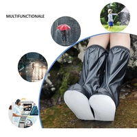 Protectie Incaltaminte pentru Ploaie si Noroi, Flippy, Impermeabila, Talpa Antiderapanta, cu Fermoar si Capsa, Inaltime 40 cm, Marime XL 40-41, Negru