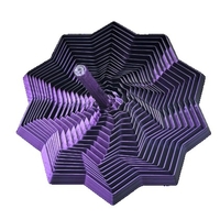 Jucarie Decompresie, Flippy, Model Stea 3D, DuoChrome, Maner Spirala, Turn Magic Geometric, Multiple Forme, Anti-stress, 8.6 cm, Negru/Mov