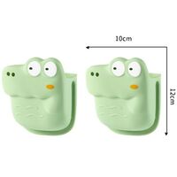 Manusa din Silicon pentru Cuptor, Flippy, Anti-Alunecare, pentru Capace, Oale, Tigai, de Uz Casnic, Rezistent la Temperaturi Inalte, Model Animat, 10x12 cm, Verde
