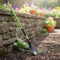 Lopata gradina cu lama dreapta, coada din fibra de sticla 120 cm, maner tip D, negru si verde