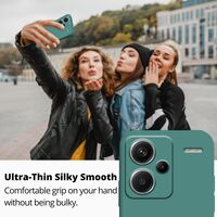Husa de Protectie, Vafy, pentru Xiaomi Redmi Note 13 Pro Plus 5G, Liquid Silicone, cu Microfibra pe Interior, Protectie Antisoc, Compatibil Incarcare Wireless, Verde