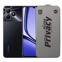 Folie de Protectie pentru Realme Note 50, Vafy, Sticla Securizata ESD Antistatica, Super-X Privacy OG, Margini Negre, 0.30 mm, Transparent Inchis