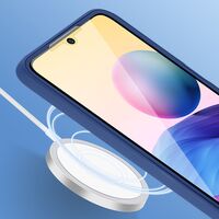 Husa Max Defence pentru iPhone 11, Albastru, Fata Dubla Transparenta, Protectie Antisoc Full 360 ( fata, spate, margini ), Vafy
