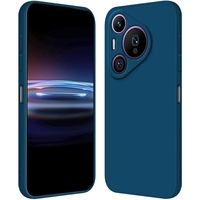 Husa de Protectie, Vafy, pentru Huawei Pura 70, Liquid Silicone, cu Microfibra pe Interior, Protectie Antisoc, Compatibil Incarcare Wireless, Albastru