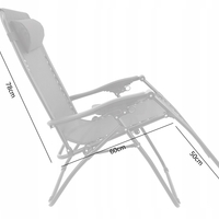 Sezlong pliabil cu parasolar SERSIMO, 85x77x150cm, Negru
