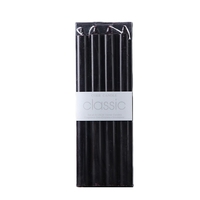 Set 4 Lumanari, Flippy, pentru Suport de Masa, Fara Miros si Fum, din Parafina, 2.2 x 25 cm, Negru