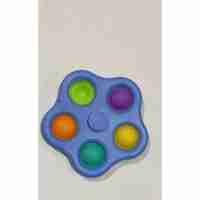 Jucarie antistres simple dimple fidget toy spinner cu 5 buline, Alb