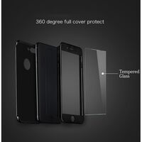Husa Apple iPhone 6+/6S+ Joyroom (Fata + Spate) Negru + Folie de protectie