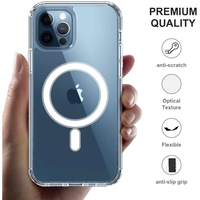 Husa protectie Vafy compatibila cu Apple iPhone 12 Mini Mag Safe Silicone Transparent