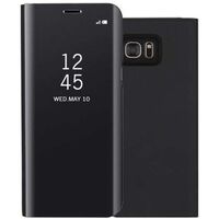Husa de Protectie Tip Carte, Vafy, pentru Xiaomi Redmi 8A, Flip Cover Oglinda, din Piele Ecologica si PC, Neagra