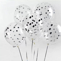 Set 15 baloane pentru petrecere, Flippy, alb/argintiu, 30 cm