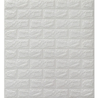 Set 10 Placi de Tapet, Vafy, Autoadezive, 70 x 77 cm, 3.5 mm Grosime, Suprafata Acoperita 5.3 mp, din PVC, Model Caramida, Gri