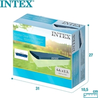 Prelata rectangulara pentru piscina Intex 28039, 450x220xH20 cm, PVC, bleumarin