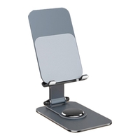 Suport pentru Telefon, Flippy, Suport Pliabil pentru Streaming, din Aliaj de Aluminiu, Compatibil cu Tableta, pentru Birou, 14.6 x 11.5 x 7 cm, Space Grey
