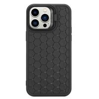Husa de Protectie TPU, Vafy, pentru Apple iPhone 15 Pro, 3D Cube, cu Inel, Protectie Camera, Antisoc, Antizgariere, Antialunecare, Acoperire Completa, Negru