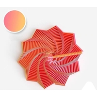 Jucarie Decompresie, Flippy, Model Stea 3D, DuoChrome, Maner Spirala, Turn Magic Geometric, Multiple Forme, Anti-stress, 8.6 cm, Roz/Auriu