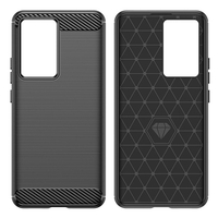 Husa de Protectie pentru Xiaomi Redmi 12, Vafy, Protectie 360, din TPU cu element de Carbon, Anti Alunecare, 1.8 mm, Negru