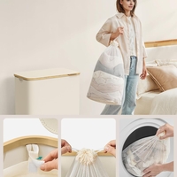 SONGMICS Cos de rufe textil, pliabil, cu 3 compartimente detasabile, 150L, 60x39x71 cm, crem