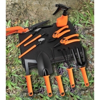 Set 12 accesorii pentru gradinarit Flippy, geanta depozitare inclusa, otel inoxidabil, 37 x 27 cm, portocaliu