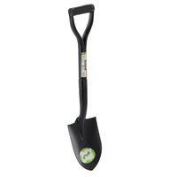 Lopata mica pentru gradina din otel cu maner ergonomic, 67 cm, negru