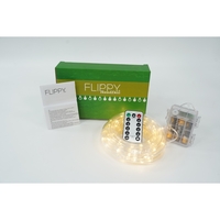 Instalatie Craciun Furtun Luminos Vafy, 10 m, 100 LED-uri, Alb Cald, Baterii