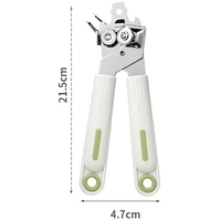 Desfacator de Conserve 3 in 1, Flippy, Instrument pentru Deschis Conserve, Sticle, Otel inoxidabil, Simplu de Utilizat, Maner Anti alunecare, 21.5 x 4.7 cm Alb