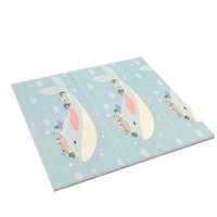 Covoras pentru Copii, Flippy, cu 2 Fete, Model Balene/Iepurasi, din XPE+PE, Impermeabil, Antiderapant, Protectie Termica, +3 Luni, Pliabil, 180 x 200 x 1.5 cm, Multicolor