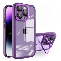Husa protectie Vafy pentru Samsung A03S (164) Electroplated cu suport pentru camera, 1.5 mm grosime, protectie camera, Mov