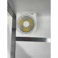 Mini ventilator pentru birou cu usb, Vafy, rotire 360 grade, 3 viteze, 13.5 x 12,8 cm, Alb