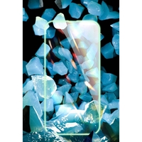 Folie Sticla Securizata Flippy, Luminous, compatibila cu Apple iPhone 13 Pro, Margine fosforescenta verde