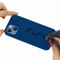 Husa protectie Vafy compatibila cu Samsung A03s Liquid Silicone Albastru Inchis