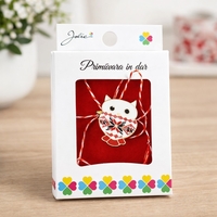 Martisor Brosa Mica in Cutie, Jolie, Dimensiune Brosa 2,5-3 cm, Material Metal, Model Bufnita Traditionala, Multicolor