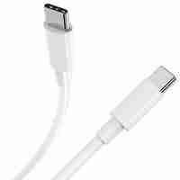 Cablu de Date pentru Telefon, Flippy, Cablu TYPE-C to TYPE-C Universal, Compatibil cu iOS si Android, Power Delivery 60W 130 cupru, 1.5 M, Simplu, Alb