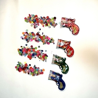 Set 10xPistol Confetti pentru Petrecere, Flippy, 14x16 cm, Multicolor