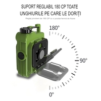 Lanterna Mini de Buzunar Tip Breloc, Flippy, Incarcare prin USB Type C, Multifunctionala, pentru Exterior, Camping, Alpinism, Ciclism, Mini Lanterna Elvis, 6.1 x 5 x 2.5 cm, Lumina Puternica, Culoare Verde