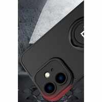 Husa Eagle Eye cu Stand pentru Samsung A03 4G, Negru, Suport Auto Magnetic, Protectie Antisoc, Vafy