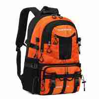 Rucsac Multifunctional de Alpinism, Flippy, Capacitate 36-55 L, de Calatorie, Impermeabil, Slot USB Incarcare Telefon, Bretele Reglabile, 52 x 34 x 19 cm, Portocaliu