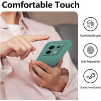 Husa de Protectie, Vafy, pentru Xiaomi Redmi Note 13 5G, Liquid Silicone, cu Microfibra pe Interior, Protectie Antisoc, Compatibil Incarcare Wireless, Verde